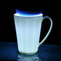 Pure white porcelain solid color Tangshan bone porcelain cup ceramic uncovered office belly drinking cup mug custom LOGO