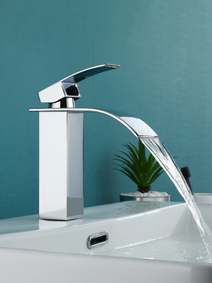 All copper basin hot and cold faucet waterfall type washbasin washbasin washbasin counter basin bridle head home bathroom toilet