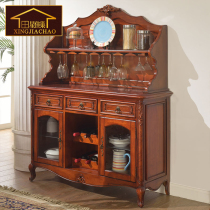 American sideboard solid wood restaurant wine cabinet bowl cabinet European storage tea cabinet kitchen storage cabinet