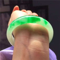 Natural Myanmar jade bracelet jade bracelet children ice seed ice permeable water Runyang green floating green jade bracelet jade bracelet female
