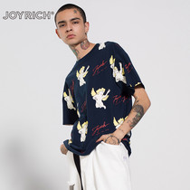 JOYRICH Official Tide Couple Romantic Angel Print Casual Short Sleeve Loose Half sleeve T-shirt