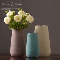 Modern minimalist ceramic flower arrangement Vase decoration dry flower Ware European creative living room Nordic home furnishings