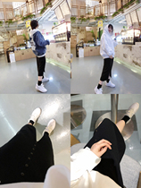 BORAKOO Korea Dongdaemun autumn knock well wear ~ black elastic waist elastic bag hip knitted skirt