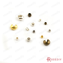 DIY accessories positioning beads Copper beads spacer beads positioning tube clip wire beads Open beads clip buckle beads 2608