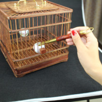 Mahogany bird feeding spoon feeding device Automatic feeding device Pet supplies Cage accessories for birds Mahogany brass bird spoon