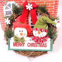 Christmas decoration pendant rattan circle Christmas decoration window party hanging Christmas tree tree Vine garland Old Man snowman