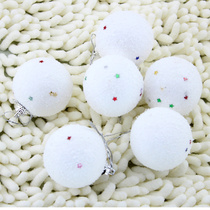 Christmas Christmas tree decorations color balls white foam snow balls a package price (6)