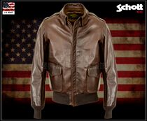 Schott NYC China general generation of American wax calfskin limited slim A2 fighter jet jacket#574