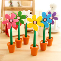 Oupaide Japanese Korean version of stationery creative sunflower ballpoint pen stage pen flower pot shape decoration cute pen