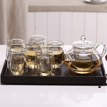 Trezi heat-resistant glass teapot tea set transparent filter thickened flower teapot Black Tea Teapot tea tea maker