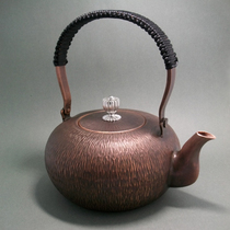 Copper Pot Pure handmade Boiling Water Pot Red Copper Tea Pot Health Pot Health Pot Kung Fu Tea With Bronze Ware Retro Electric Pottery Stove Cooking Teapot