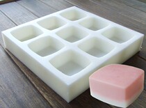 9 Holes Round Edge Positive Square Die Silicone Soap Mold Hand Soap Mold Soap Mold Soap Mold Soap Mold DK008
