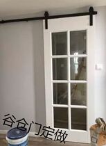 Barn door Paint Bathroom door Kitchen sliding door Push-pull hanging track Indoor wooden door Indoor door Cloakroom