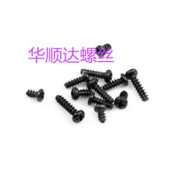 Black round head flat tail self-tapping screw M2 3M2 6M3 pan head flat tail self-tapping screw electrical small screw