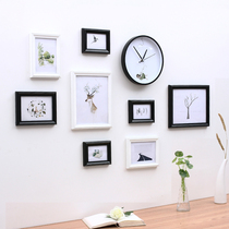  Modern small fresh Chinese solid wood photo wall Photo frame combination Photo wall Home accessories(forest time)