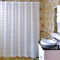 Bathroom bathroom bath cloth partition curtain waterproof curtain toilet door curtain toilet non-perforated shower curtain set