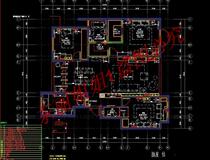 A three-bedroom and one-Hall residential space decoration cad drawing interior decoration dwg drawing
