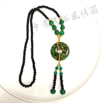 Original ethnic wind ornament glazed length 100 lap sweaters chain Korean version crystal sweater chain necklace direct