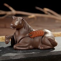 Mingfeng Kung Fu tea set Purple sand tea pet decoration Immediately have money tea tray decoration Horse tea pet lucky treasure tea play