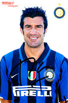 Figos autograph unofficial photo International Milans 2008-09 season standard photos 6-inch IP