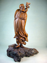 Wood sandalwood family Dharma ancestor boxwood ornaments wood carving hand carved Jiangdharma crafts