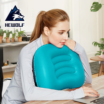 (Clearance) Outdoor inflatable pillow travel pillow portable car plane sleeping business trip neck pillow pillow