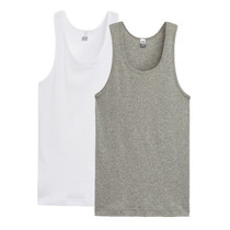 2 pieces of clothing] Three-gun vest Spring Summer New products Skin Cotton Elastic Loose Pure Cotton All-cotton Mens Vest 30603A0