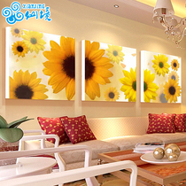 Wonderland triptych Masonry painting Sunflower diamond painting full diamond stickers Diamond cross stitch Diamond embroidery Living room bedroom flowers