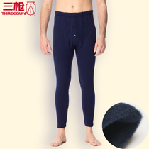Three shots plus velvet padded warm pants mens autumn pants stand velvet winter cotton wool pants mens autumn pants youth 60685