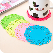 Creative hollow PVC tea cup mat non-slip mat heat insulation mat