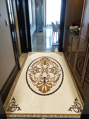 European-style entrance mat entrance door entrance hall home mat simple carpet can scrub non-slip pvc