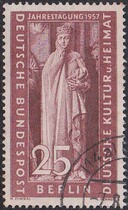 Germany Berlin 1957 Church Sculpture Notre Dame  Child Sold 1 Foreign Stamps GER191