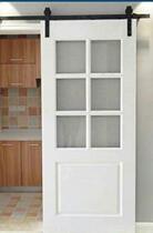 Barn door Paint Bathroom door Kitchen sliding door Push-pull hanging track room Wooden door Room door Cloakroom