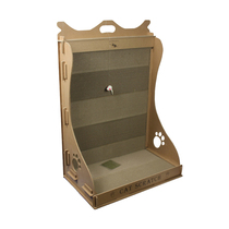 Wooden corrugated cat scratch board