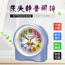 Japan RHYTHM Li Sheng alarm clock bedroom student children bedside mute cartoon bear teaching night light CRE827