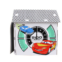 Childrens toy house diy handmade boy car picture small house model baby cardboard game house assembly graffiti