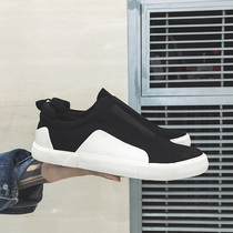 Harajuku style shoes youth skate shoes Korean version of the trend mens shoes all-match casual lazy shoes mens breathable canvas shoes mens tide