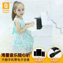 Multifunctional wooden electric piano Childrens electric piano Baby little girl toy 0-1-3 years old enlightenment music gift