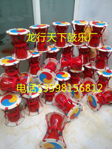 Factory direct sales Cowhide rope childrens Korean long drum mini childrens drum performance props drum send red silk