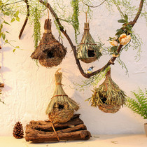 Forest theme Pastoral style decoration Hanging ornament Wall decoration Creative wall wall pendant Straw wall decoration