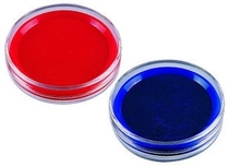 Del 9863 Red printing table round quick-drying resistant ink cover transparent shell office Finance Special Atomic printing oil