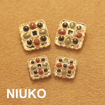 NIUKO ultra-high-end custom buttons exquisite coat buttons clothing design DIY shirt female buckle gold metal