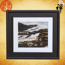 Natural marble painting rare tiger skin stone landscape painting hanging screen office home screen