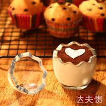 Eggshell round utensils pudding cup dessert utensil glass cake cup large 13088