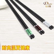 Dide home chopsticks Korea silver Japan hotel alloy chopsticks fast family set 10 pairs of non-slip tableware stainless steel