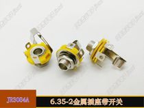 6 35mm mono plastic sheet metal socket with switch microphone plug socket audio amplifier panel socket