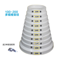 Smoke exhaust pipe variable diameter conversion joint plastic variable diameter check valve ventilation exhaust pipe diameter reducer 100 rotation 200