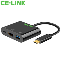 CE-LINK 1670 USB-C adapter adapter USB3 1 expansion interface HUB rechargeable Black