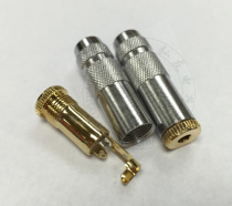 Pure copper gold-plated Euryade 3 5 three-dimensional belt clamp assembly female head 3 5mm tripolar section section section Euryad mother seat