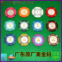 (Ruiteng) Texas Holdem clay chips Baccarat chips Mahjong chips 14 grams US dollars chips